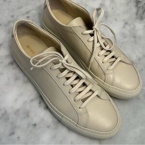 Common Projects Achilles Low 3701 Cream Leather Sneakers EU 38 Women Minimalist